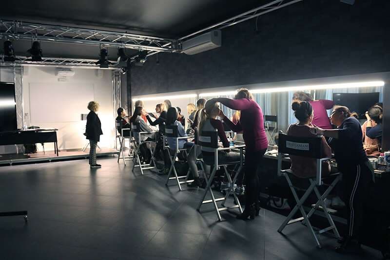 Aula AreaDomani Make-Up Academy con postazioni e set fotografico, Via Varese 1 Genova